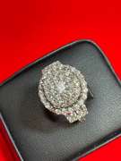 CERTIFIED 14K WHITE GOLD AND DIAMOND RING