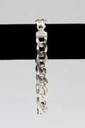 .925 Sterling Silver 13mm 3+1 Figaro Bracelet 10 Inches
