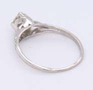 Vintage Platinum approximate 0.70ct European Cut Diamond Engagement Ring
