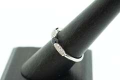 Lovely Sapphire Pair 18k Gold Diamond Crusted Ring