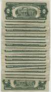 Large lot of 22 Series of 1953 $2 Red Seal Notes