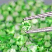 Rare 3.65ct untreated apple green Tsavorite set