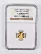 PF70 UCAM 2009-P Australia $5 Gold 1990 Kookaburra NGC