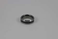 6mm Tungsten Carbide Wedding Band w/Carbin Fiber Inlay Size 5