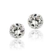 2ct White Topaz Stud Earrings
