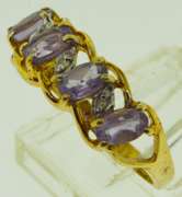 10KT Yellow Gold Amethyst Ring