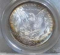 1884-O Morgan Dol  PCGS MS-64 Magnificent Rev toning