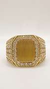 Men's 14kt Solid Yellow Gold & CZ Ring