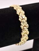 Lavish Fancy Link Bracelet in 14K Yellow Gold