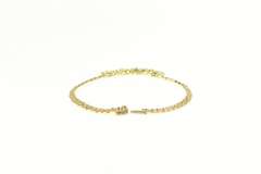 14K Yellow Gold Peridot Diamond Accent Classic Statement Bracelet