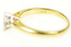 18K Yellow Gold 0.35 Ct Marquise Diamond Solitaire Engagement Ring