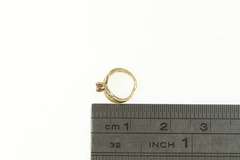 10K Yellow Gold Ruby Inset July Birthstone Cute Ring Charm/Pendant