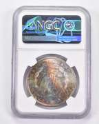 MS63 1882-S Morgan Silver Dollar - Graded NGC Rainbow Tone