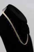 .925 Italian Sterling Silver 5.4mm 3 Strand Bead Chain 16 Inches