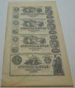 Crisp Exceptional 1800's Uncut $1-$1-$1-$2 Bank Of Augusta Georgia!