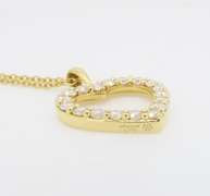 Mémoire 18k Yellow Gold Diamond Heart Pendant Necklace