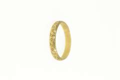 10K Yellow Gold Victorian Ornate Blossom Pattern Baby Child's Ring