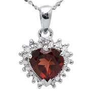 4/5CT GARNET STERLING PENDANT