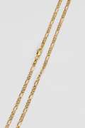 14k Yellow Gold-Hollow Figaro Link Chain 2.6mm Necklace 20"