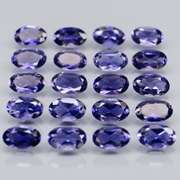 Collectors 4.14ct very best blue violet hue Iolite set