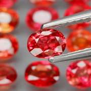 Brilliant 4.54ct fancy orange Songean Sapphire set