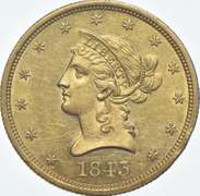 1843-O $10 Liberty Head Gold Eagle