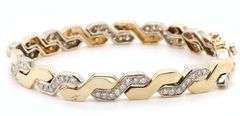 1.25ctw Diamond Zigzag S Link Bracelet in 18KT