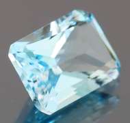 Vivid! 8.11ct emerald cut sky blue Topaz
