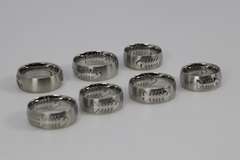 Lot of 15 Stainless Steel 316L Laser Cut Rings Removable Dead Fish Cut Out