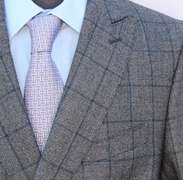 Stylish Double Breasted Flannel Comfort Fit Suit, Made in Italy