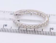 Dazzling White Gold Diamond Hoop Earrings