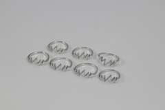 .925 Sterling Silver EKG Rings Lot of 40 Rings Various Sizes