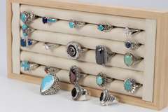 .925 Sterling Silver Curated 20 Ring Lot Various Sizes & Styles