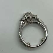 CERTIFIED LADIES 14K WHITE GOLD AND DIAMOND RING