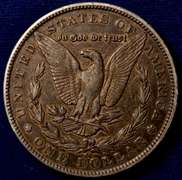 1884-CC Morgan Silver Dollar, Circulated.