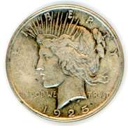 1925 Peace Silver Dollar