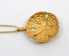 Sand Dollar Pendant on Necklace