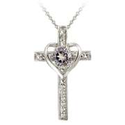 Amethyst & Diamond Accent Pendant