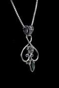 Sterling Silver Green Amethyst Pendant