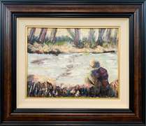 Sussan Afrasiabian Original Oil on Canvas "By the River"