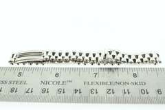 14kt White Gold Rolex Style Band Bracelet