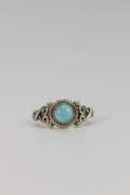 .925 Sterling Silver Larimar Gemstone Ring Size 9