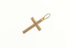 14K Yellow Gold Classic Cross Christian Faith Symbol Pendant