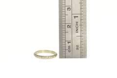 18K White Gold Victorian Floral Pattern Child's Baby Band Ring