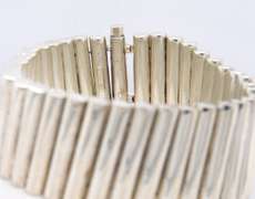 Robert Lee Morris Wide Link Sterling Silver Bracelet