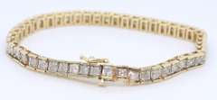 Dazzling Yellow Gold Diamond Tennis Bracelet