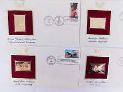10 - 1st Day Issue Covers & 22KT Gold Stamps