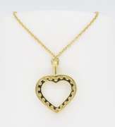 Mémoire 18k Yellow Gold Diamond Heart Pendant Necklace