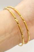 Set of 2x 22kt Solid Yellow Gold Bangle Bracelets