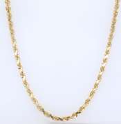 Popular Yellow Gold Rope Chain Necklace